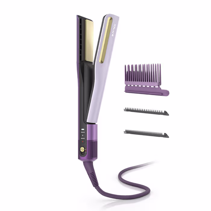 Shark SilkiPro™ Straight Wet to Dry Straightener + Rapid Blow Dryer, Plum Satin
